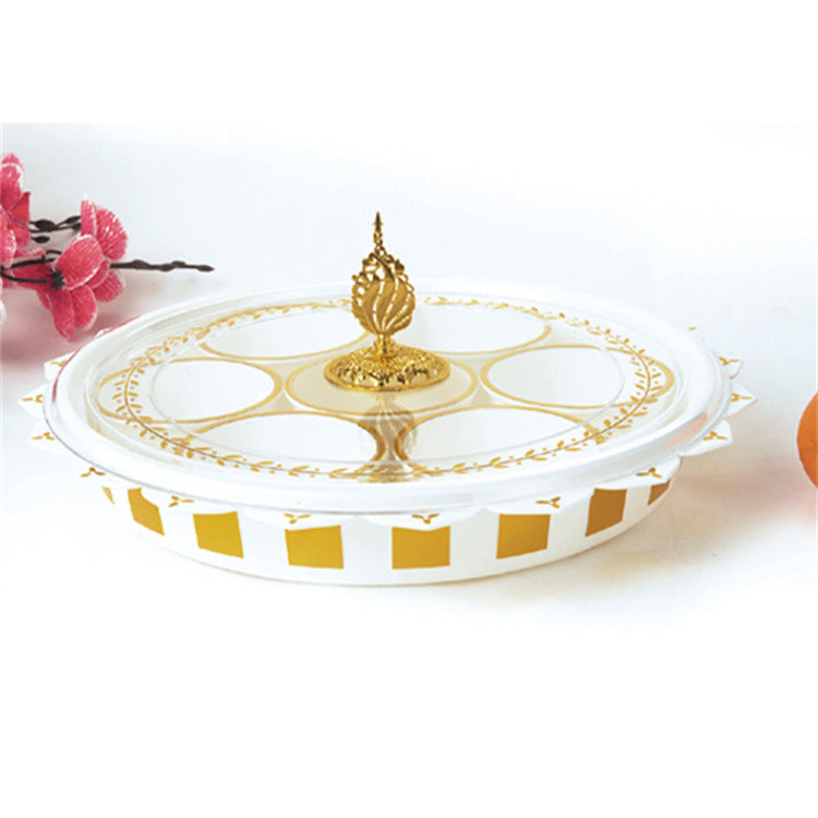 Snack Tray with Lid – Divided Candy & Dried Fruit Serving Box