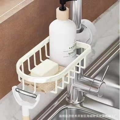 Faucet-Mounted Sink Drain Basket – Hanging Kitchen Storage Rack