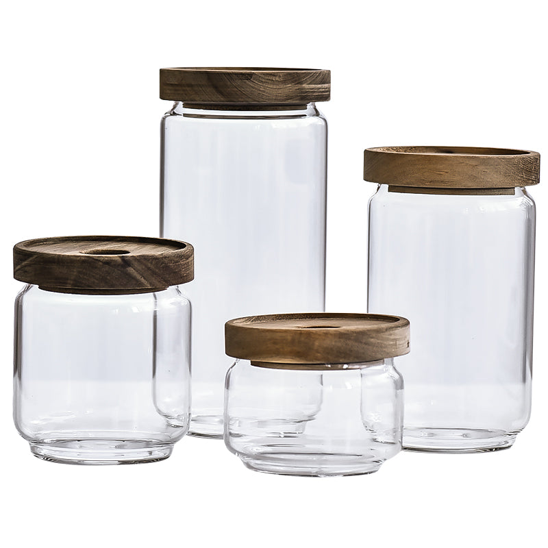 Glass Food Storage Jar with Acacia Lid – Kitchen Storage Container