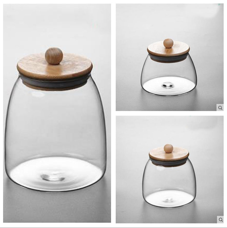 Hammered Glass Tea Storage Jar – Sealed Transparent Food Container