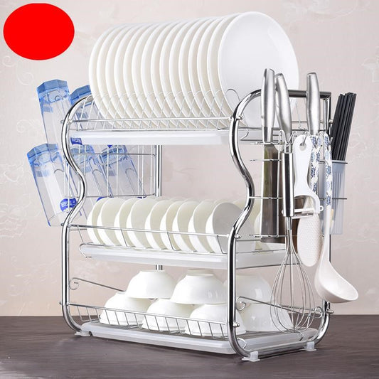 Kitchen Dish Drying Rack for Household Use – Multi-Layer Storage Organizer