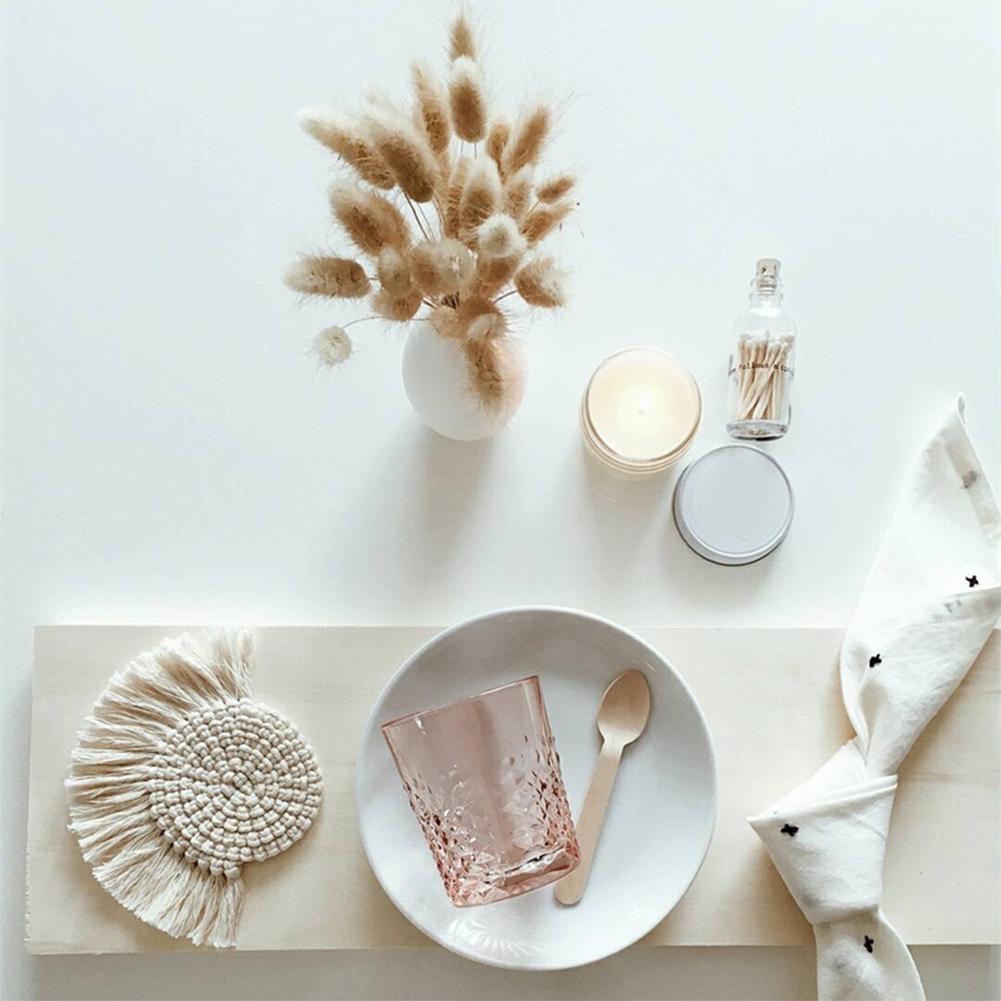 Hand-Woven Cotton Coaster – Oval Tabletop Mat