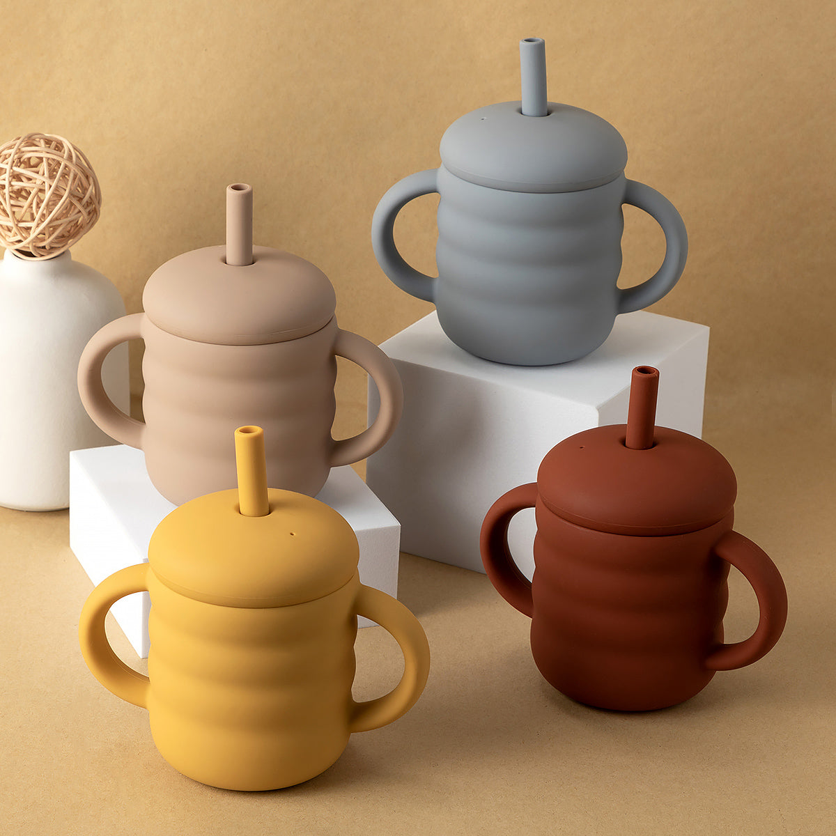 Baby Silicone Sippy Cup – Portable Feeding Cup (150 ml)