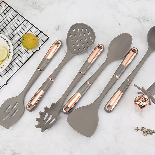 Silicone Spatula & Spoon Set with ABS Handles – 7-Piece Kitchen Utensil Set