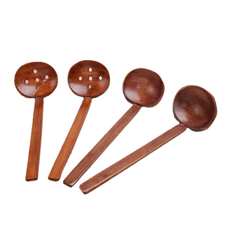 Bamboo Slotted Ladle – Kitchen & Hot Pot Serving Spoon