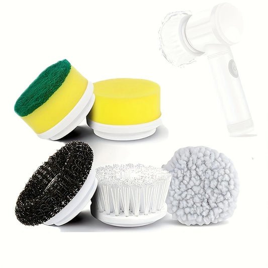 Replacement Heads for Long-Handled Pot Scrubbers – 5 Piece Cleaning Set