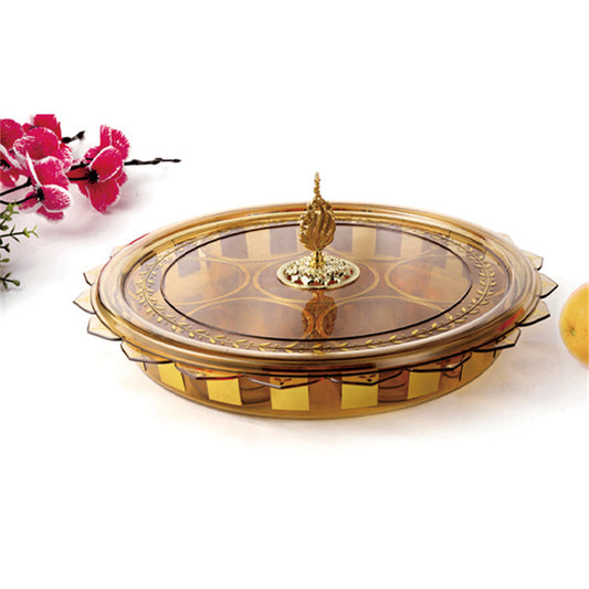 Snack Tray with Lid – Divided Candy & Dried Fruit Serving Box